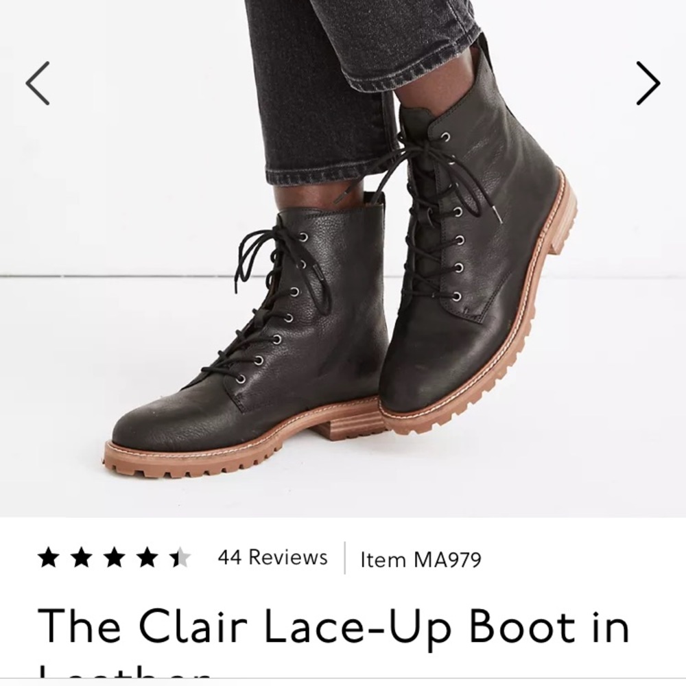 Madewell Clair lace-up leather boots - Picture 3 of 11